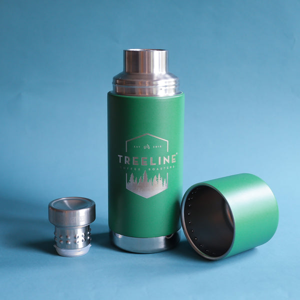 Stainless Steel Thermos with 2 Cups - Kelly Green – Mayim Bottle