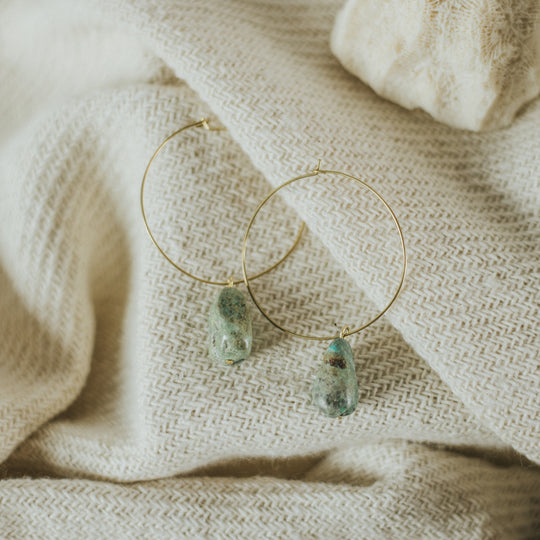 Commonform: Turquoise Stone Hoops
