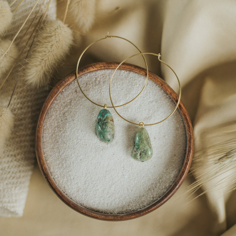 Commonform: Turquoise Stone Hoops